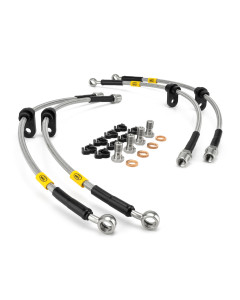 HEL per Volkswagen Golf MK8 2.0 R with 357mm Front Discs and Electronic Parking Brake 2019- tubi freno aeronautici in treccia metallica